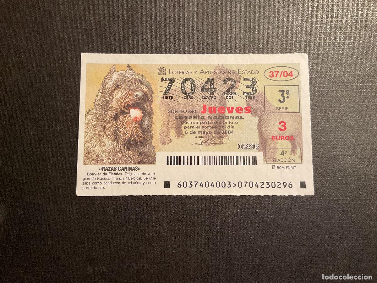Lotaria Nacional: DECIMO LOTERIA JUEVES N&ordm; 70423 SORTEO 37 A&Ntilde;O 2004
