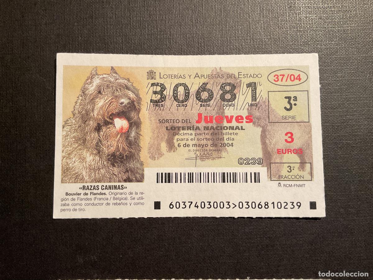 Lotaria Nacional: DECIMO LOTERIA JUEVES N&ordm; 30681 SORTEO 37 A&Ntilde;O 2004