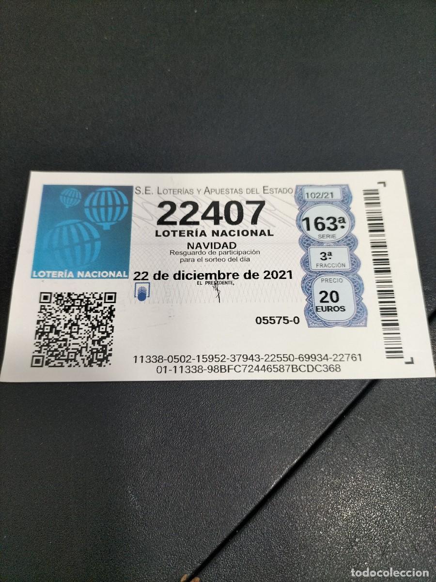 Nationale spanische Lotterie: 1 DECIMO LOTERIA SABADO - 22 DICIEMBRE 2021 102/21 NAVIDAD