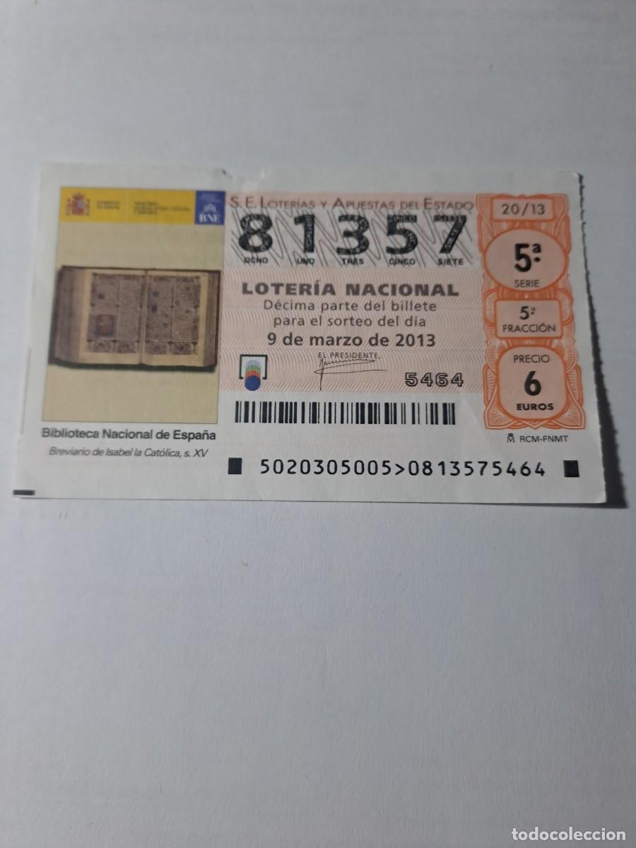Nationale spanische Lotterie: Loteria Nacional 09 09 2013