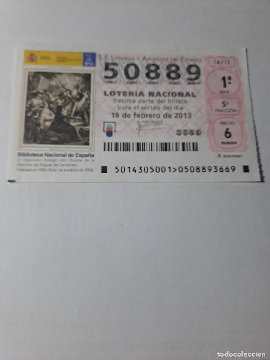 National Spanish Lottery: Loteria Nacional 16 02 2013