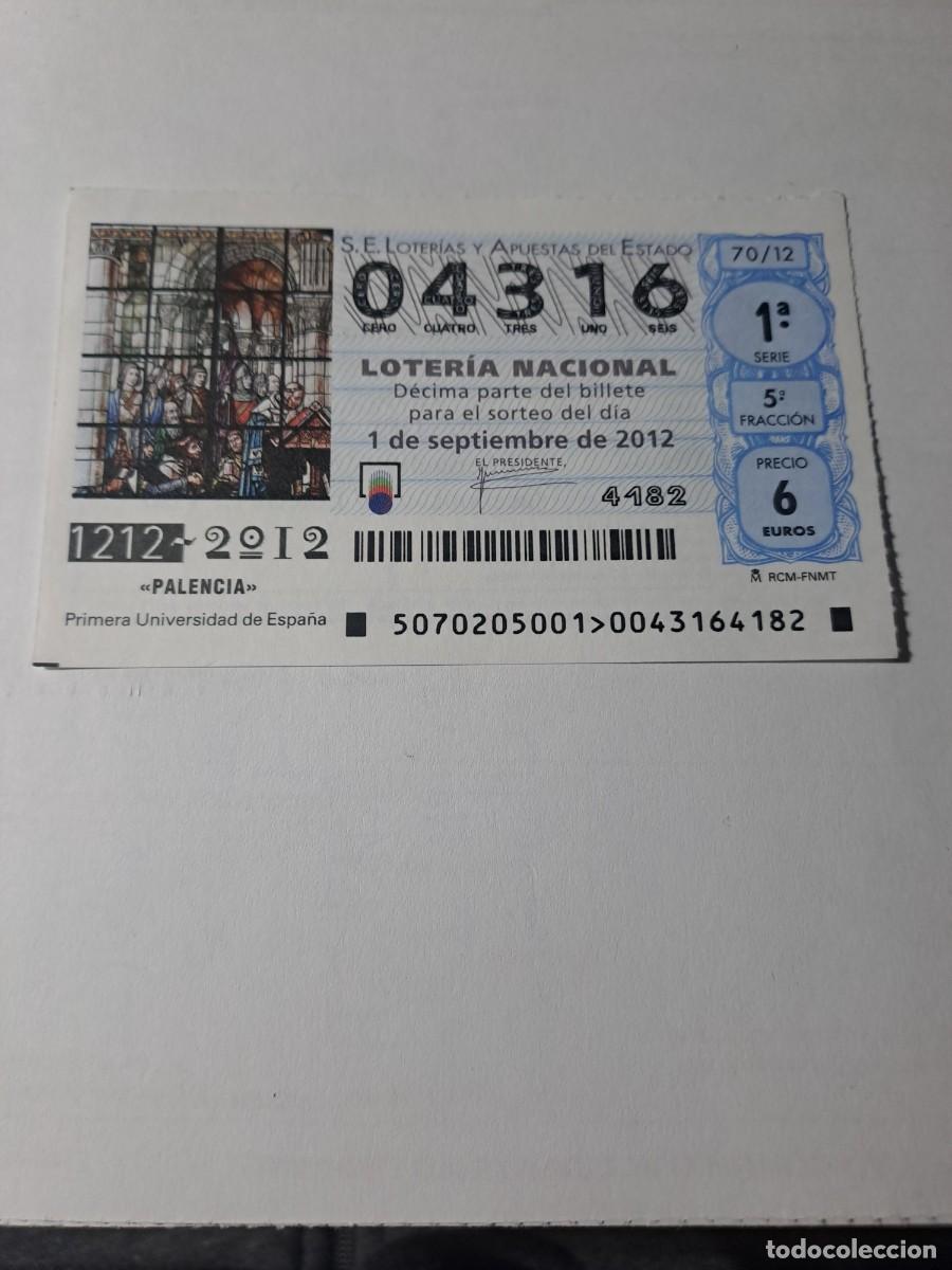National Spanish Lottery: Loteria Nacional 01 09 2012