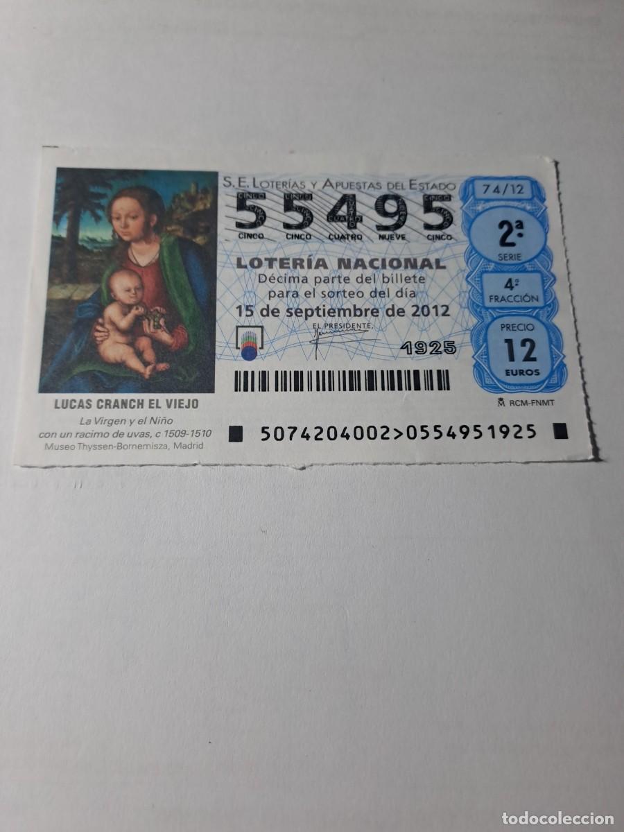 National Spanish Lottery: Loteria Nacional 15 09 2012