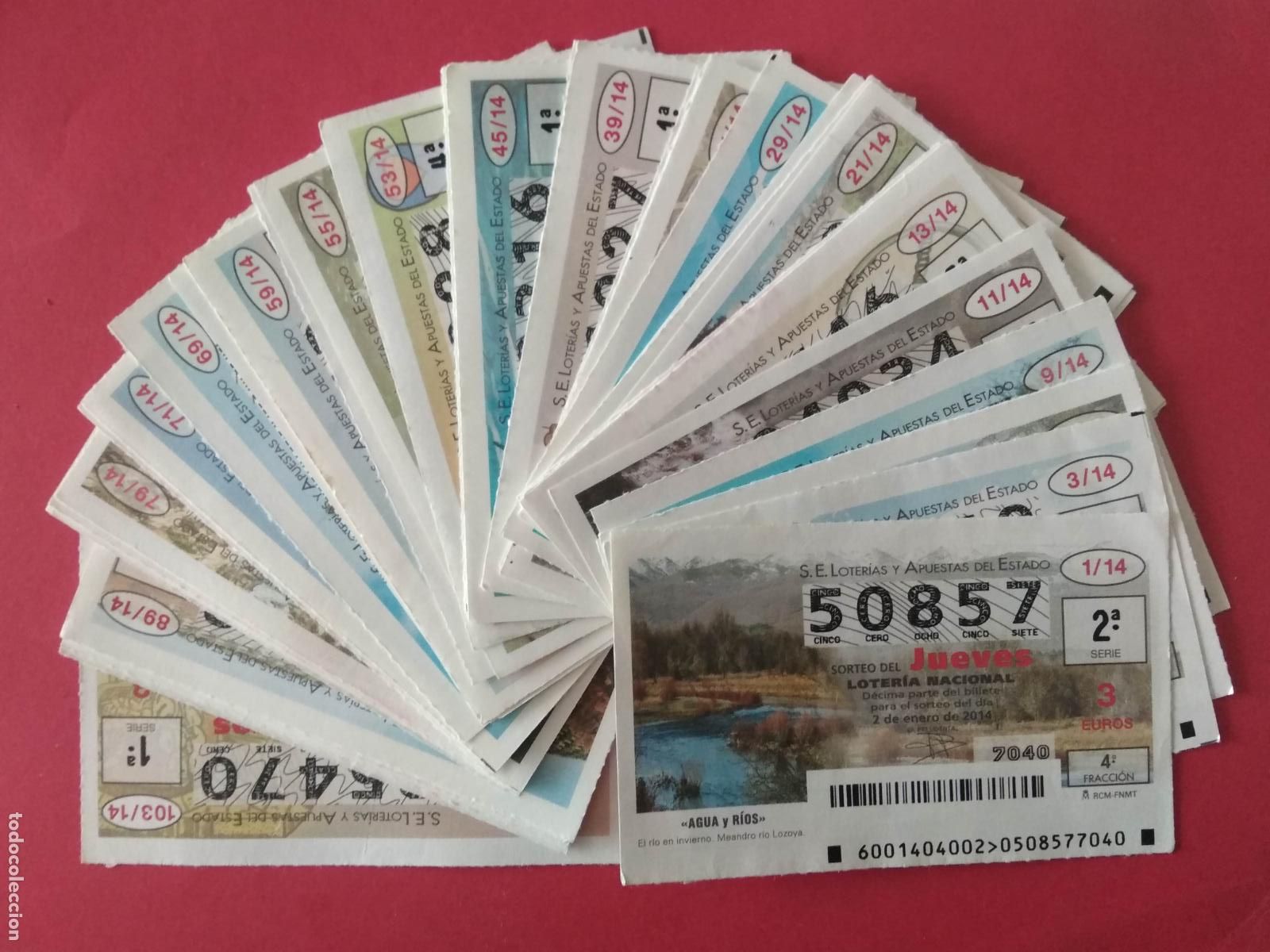 National Spanish Lottery: LOTERIA NACIONAL A&Ntilde;O 2014 COMPLETO DE LOS JUEVES
