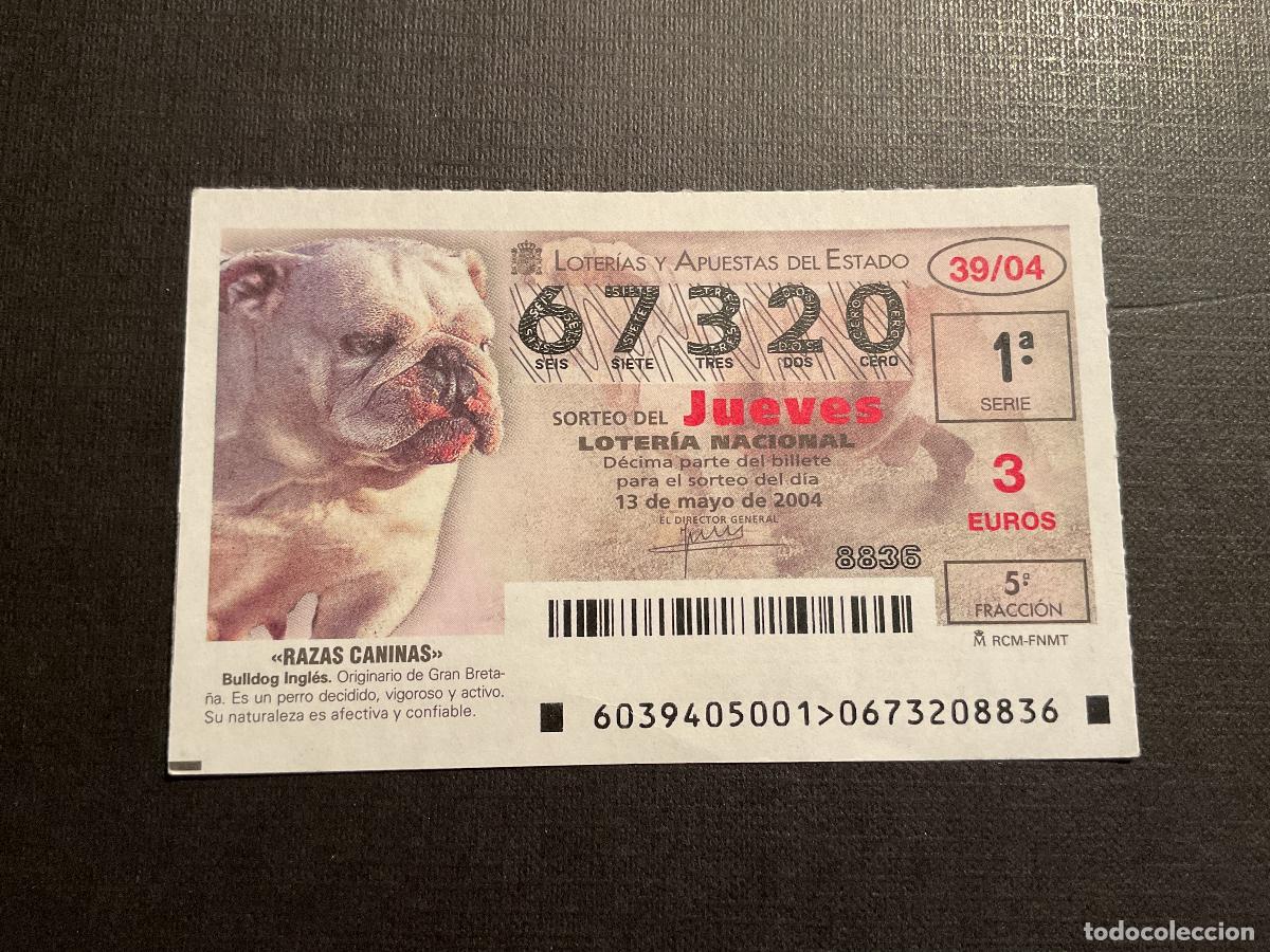 Nationale spanische Lotterie: DECIMO LOTERIA JUEVES N&ordm; 67320 SORTEO 39 A&Ntilde;O 2004