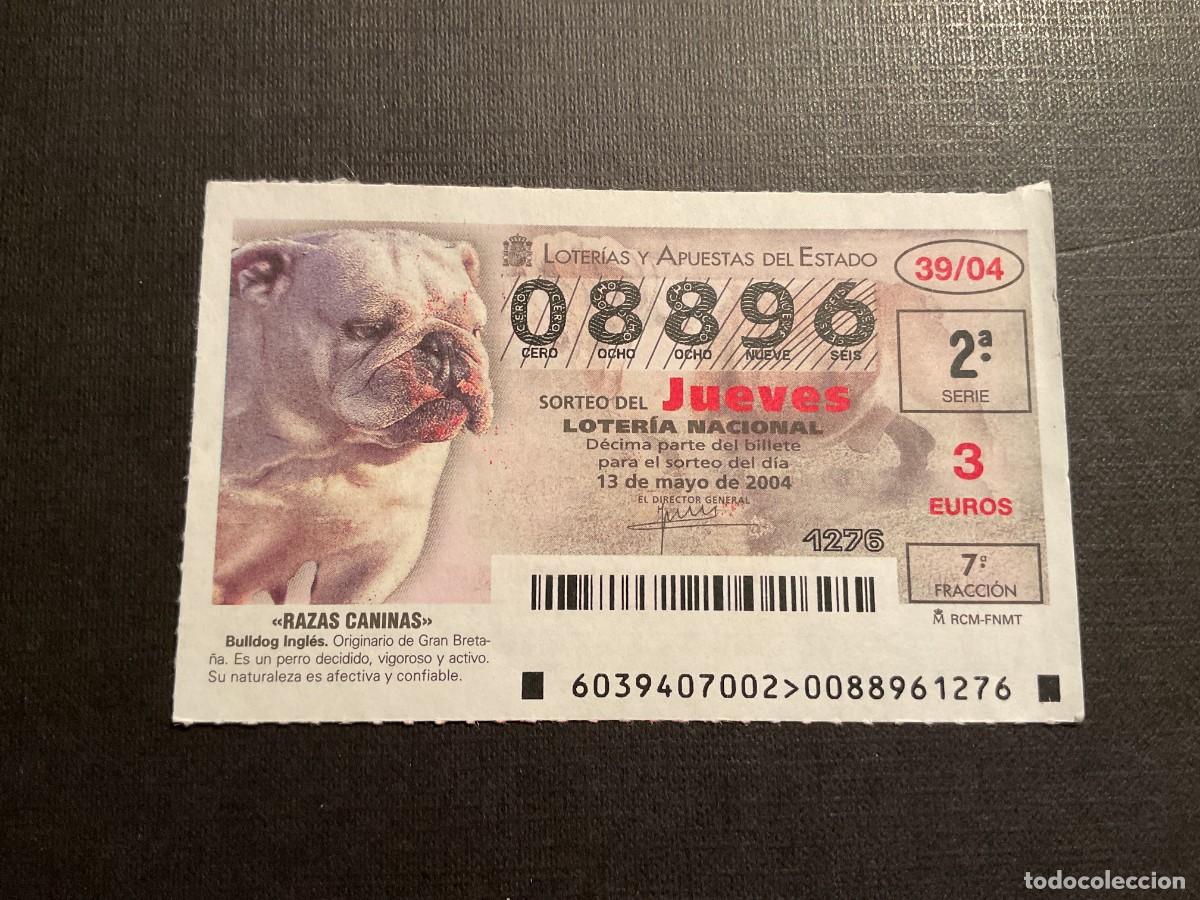 Nationale spanische Lotterie: DECIMO LOTERIA JUEVES N&ordm; 08896 SORTEO 39 A&Ntilde;O 2004