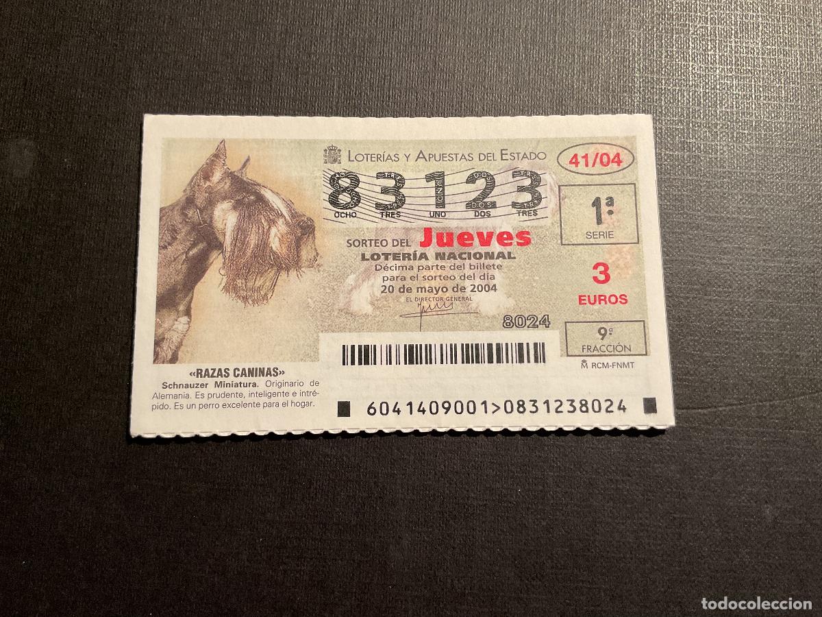 Nationale spanische Lotterie: DECIMO LOTERIA JUEVES N&ordm; 83123 SORTEO 41 A&Ntilde;O 2004