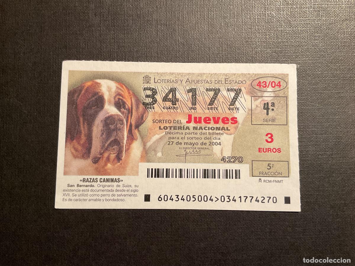 Nationale spanische Lotterie: DECIMO LOTERIA JUEVES N&ordm; 34177 SORTEO 43 A&Ntilde;O 2004