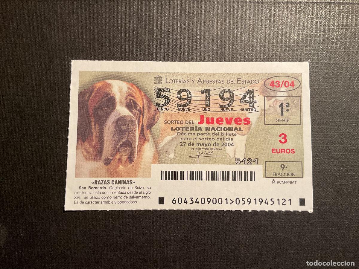 Nationale spanische Lotterie: DECIMO LOTERIA JUEVES N&ordm; 59194 SORTEO 43 A&Ntilde;O 2004