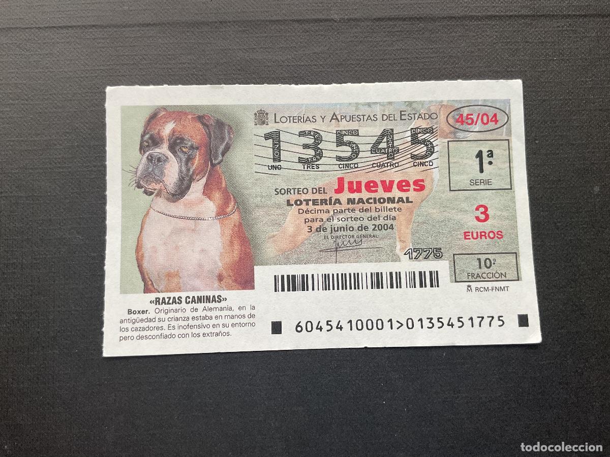 Nationale spanische Lotterie: DECIMO LOTERIA JUEVES N&ordm; 13545 SORTEO 45 A&Ntilde;O 2004