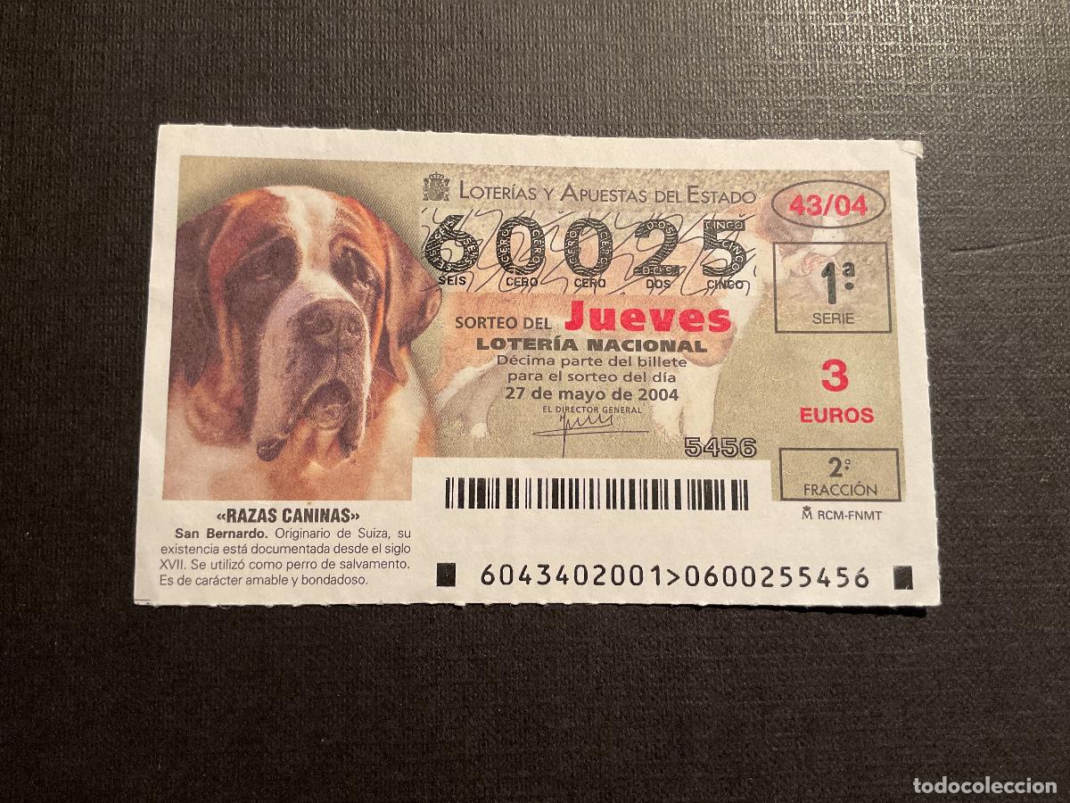 Nationale spanische Lotterie: DECIMO LOTERIA JUEVES N&ordm; 60025 SORTEO 43 A&Ntilde;O 2004
