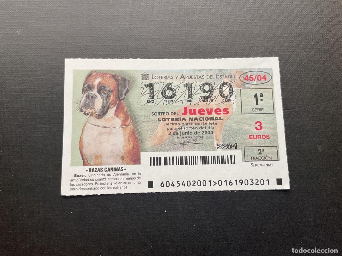 Nationale spanische Lotterie: DECIMO LOTERIA JUEVES N&ordm; 16190 SORTEO 45 A&Ntilde;O 2004