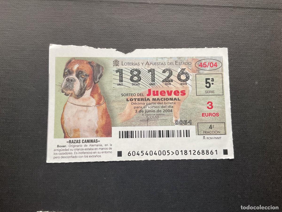 Nationale spanische Lotterie: DECIMO LOTERIA JUEVES N&ordm; 18126 SORTEO 45 A&Ntilde;O 2004