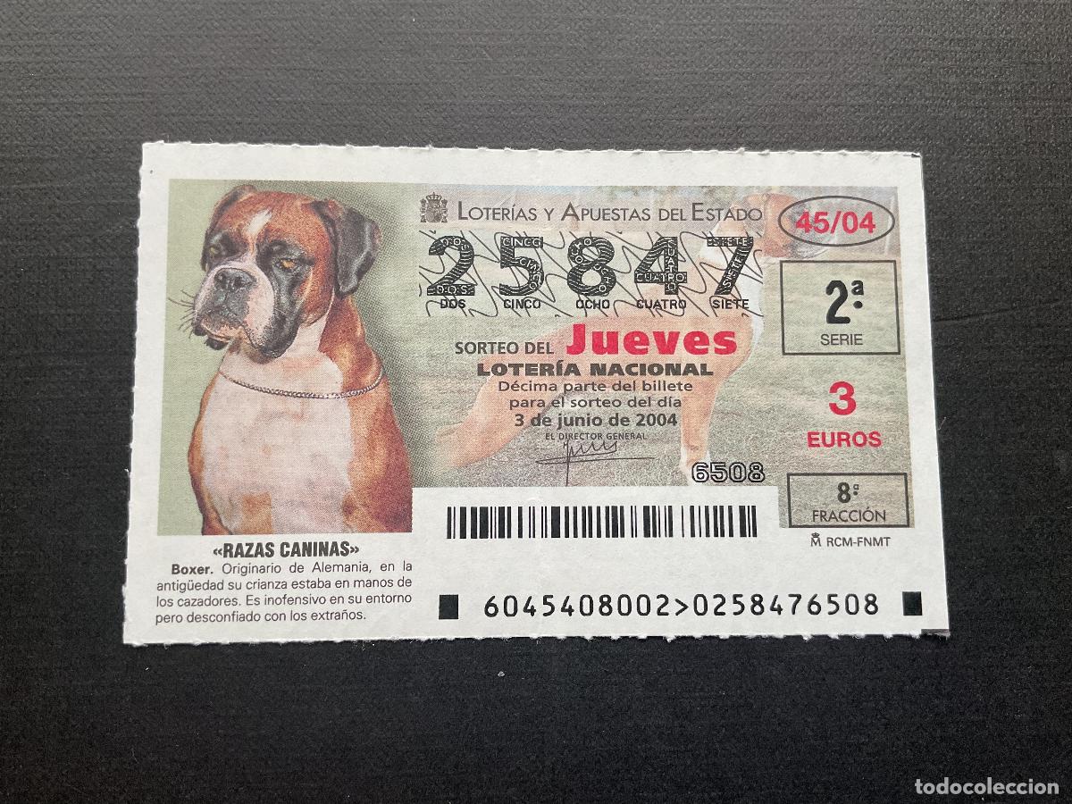 Nationale spanische Lotterie: DECIMO LOTERIA JUEVES N&ordm; 25847 SORTEO 45 A&Ntilde;O 2004