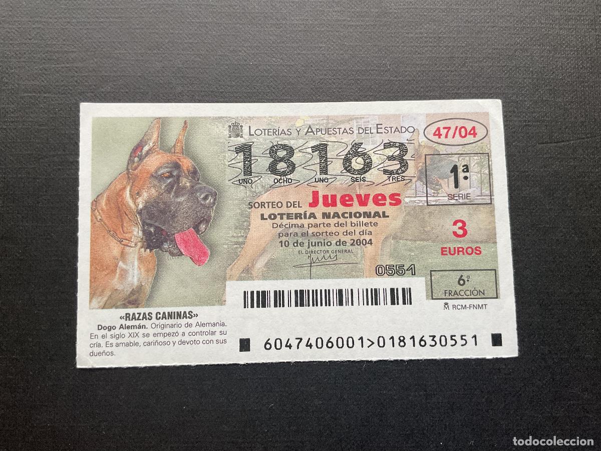 Nationale spanische Lotterie: DECIMO LOTERIA JUEVES N&ordm; 18163 SORTEO 47 A&Ntilde;O 2004