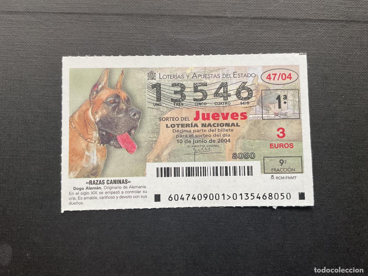 Nationale spanische Lotterie: DECIMO LOTERIA JUEVES N&ordm; 13546 SORTEO 47 A&Ntilde;O 2004