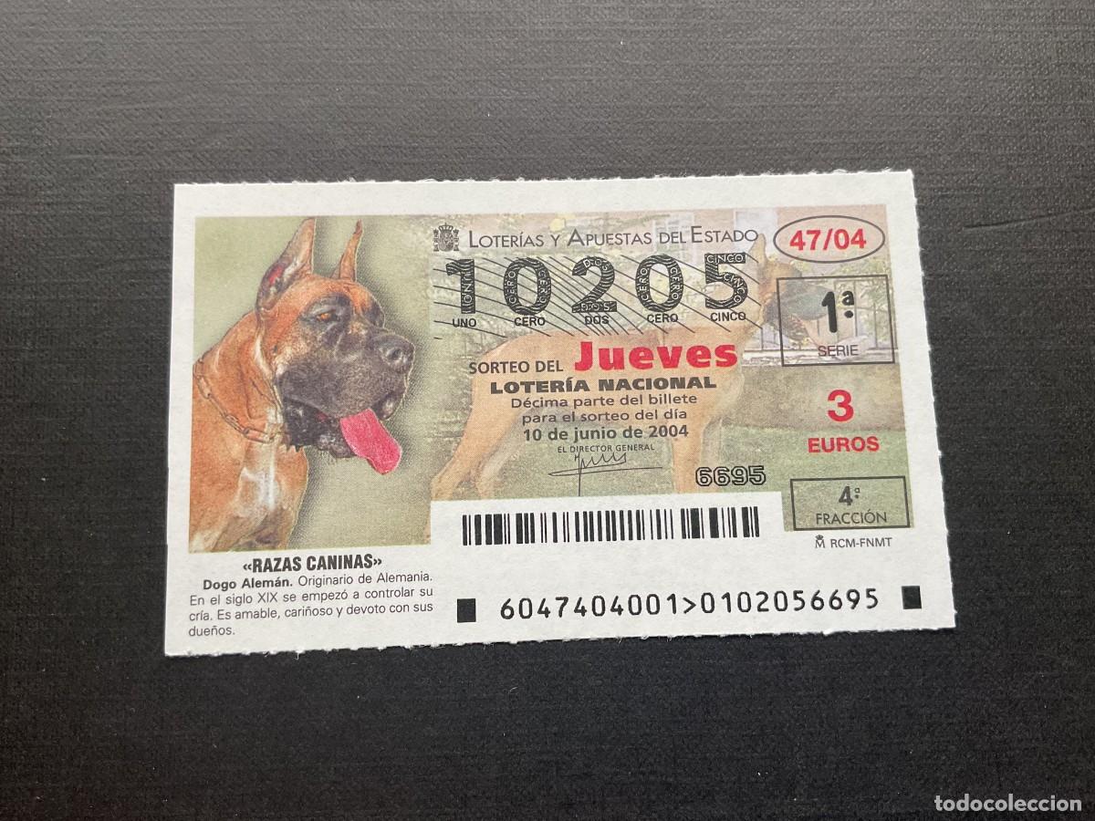 Nationale spanische Lotterie: DECIMO LOTERIA JUEVES N&ordm; 10205 SORTEO 47 A&Ntilde;O 2004