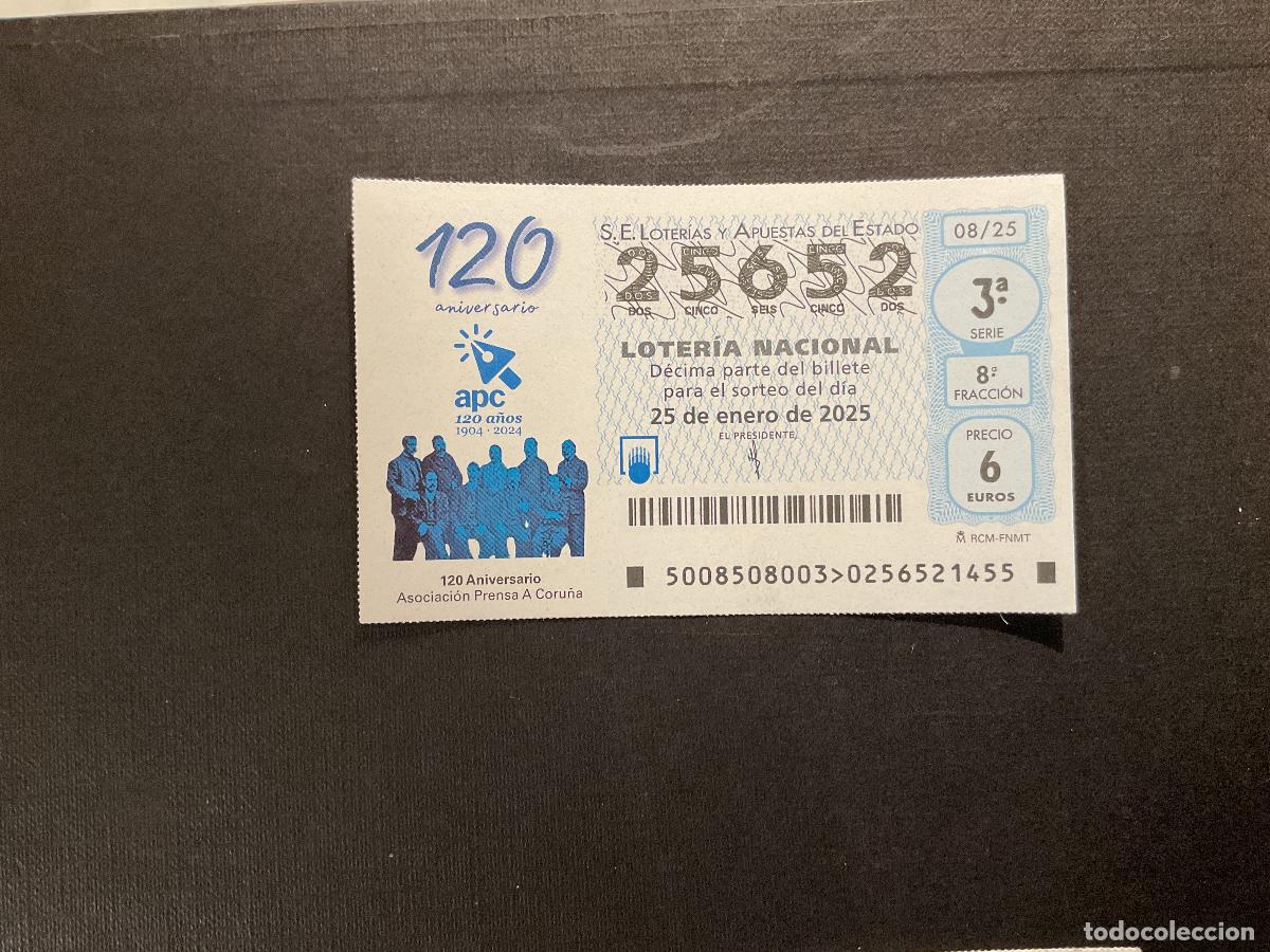 Nationale spanische Lotterie: DECIMO LOTERIA SABADO N&ordm; 25652 SORTEO 08 A&Ntilde;O 2025 NUMERO CAPICUA