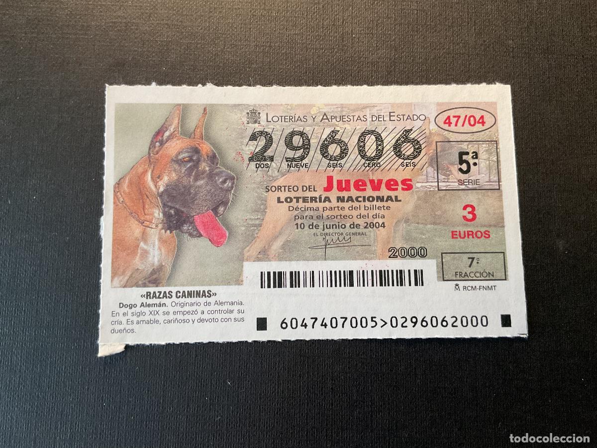 Nationale spanische Lotterie: DECIMO LOTERIA JUEVES N&ordm; 29606 SORTEO 47 A&Ntilde;O 2004