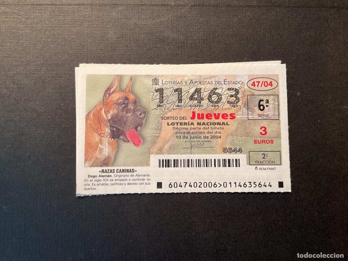 Nationale spanische Lotterie: DECIMO LOTERIA JUEVES N&ordm; 11463 SORTEO 47 A&Ntilde;O 2004