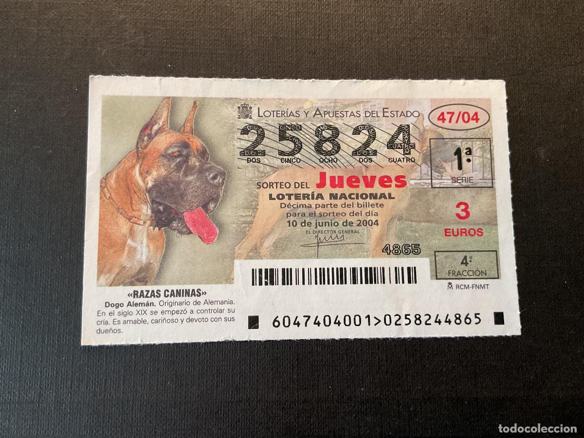 Nationale spanische Lotterie: DECIMO LOTERIA JUEVES N&ordm; 25824 SORTEO 47 A&Ntilde;O 2004