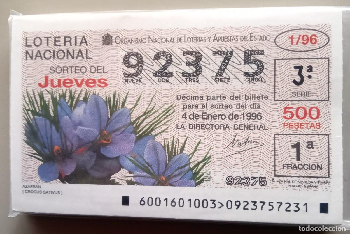 Nationale spanische Lotterie: LOCJ5 COLECCION COMPLETA DE LOTERIA NACIONAL DE LOS JUEVES DE DEL A&Ntilde;O 1996