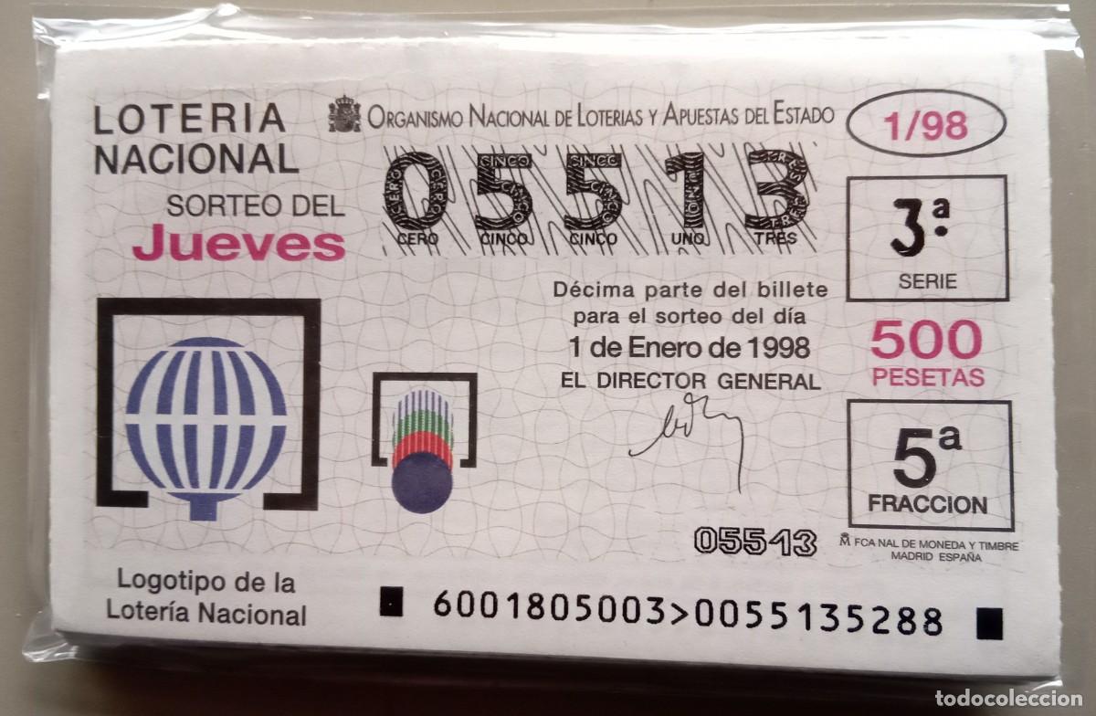 Nationale spanische Lotterie: LOCJ5 COLECCION COMPLETA DE LOTERIA NACIONAL DE LOS JUEVES DE DEL A&Ntilde;O 1998