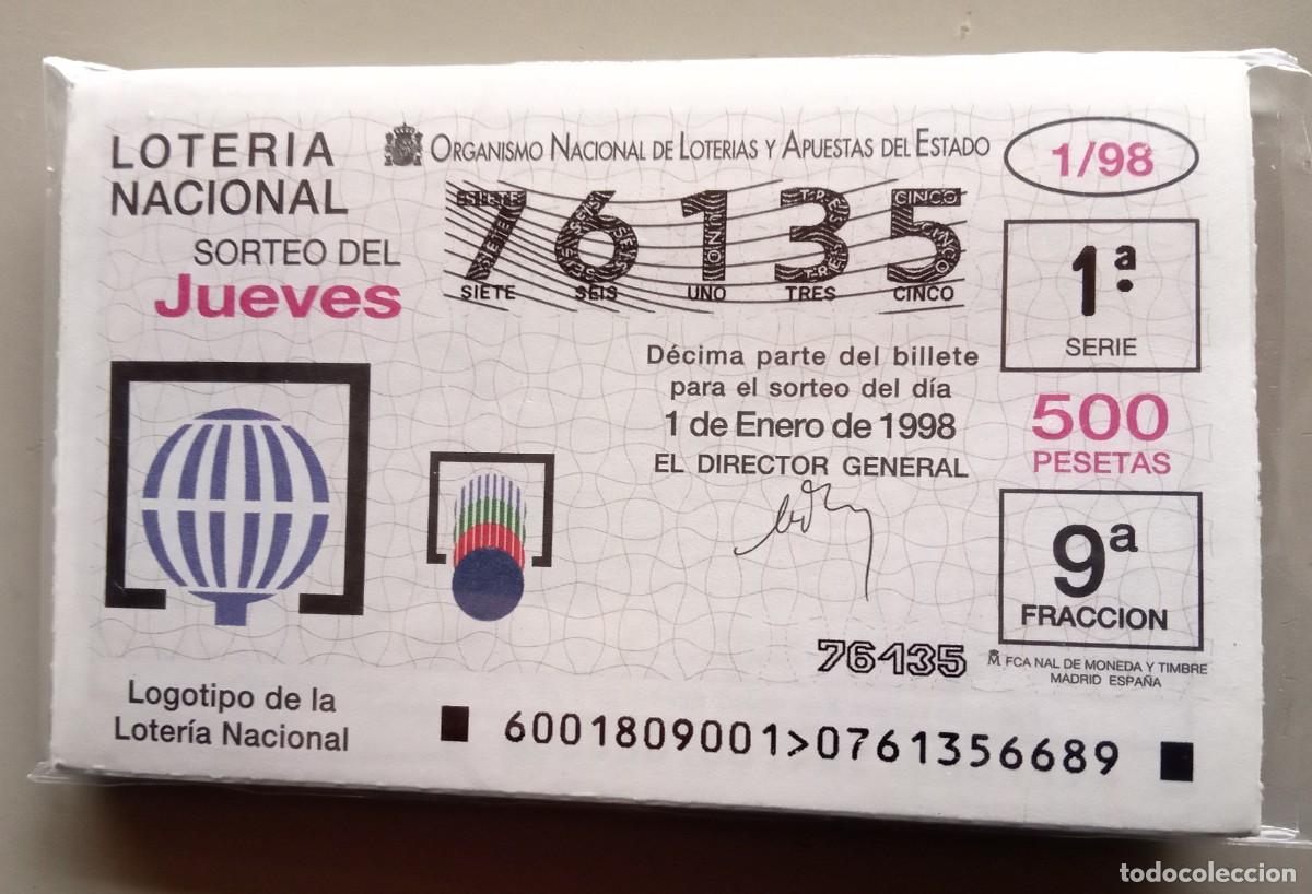 Nationale spanische Lotterie: LOCJ5 COLECCION COMPLETA DE LOTERIA NACIONAL DE LOS JUEVES DE DEL A&Ntilde;O 1998