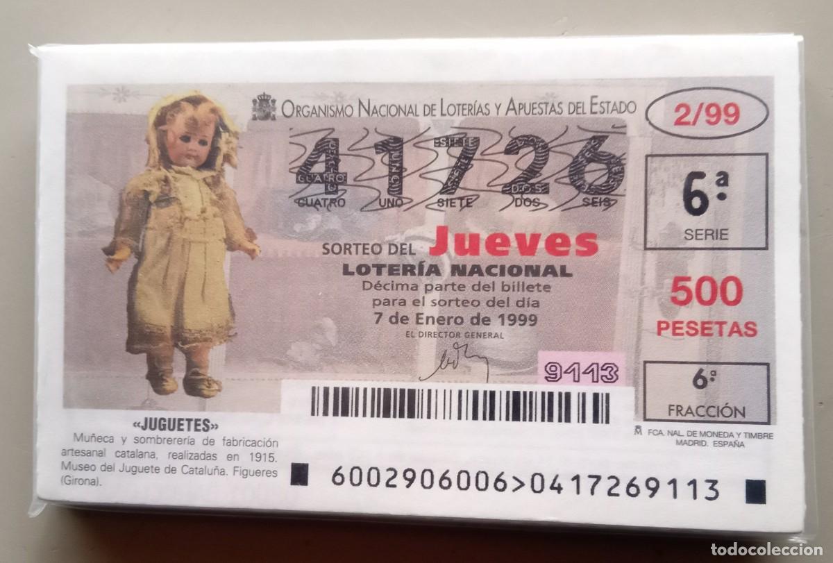 Nationale spanische Lotterie: LOCJ5 COLECCION COMPLETA DE LOTERIA NACIONAL DE LOS JUEVES DE DEL A&Ntilde;O 1999