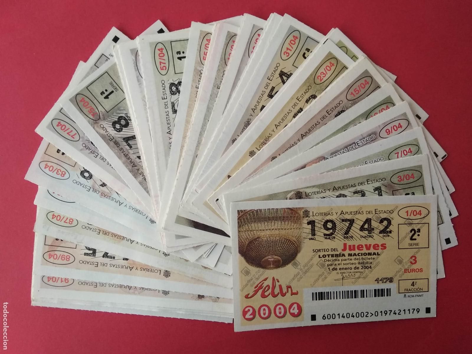 Nationale spanische Lotterie: LOTERIA NACIONAL A&Ntilde;O 2004 COMPLETO DE LOS JUEVES