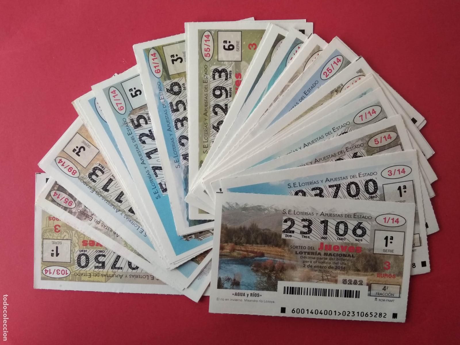 Nationale spanische Lotterie: LOTERIA NACIONAL A&Ntilde;O 2014 COMPLETO DE LOS JUEVES