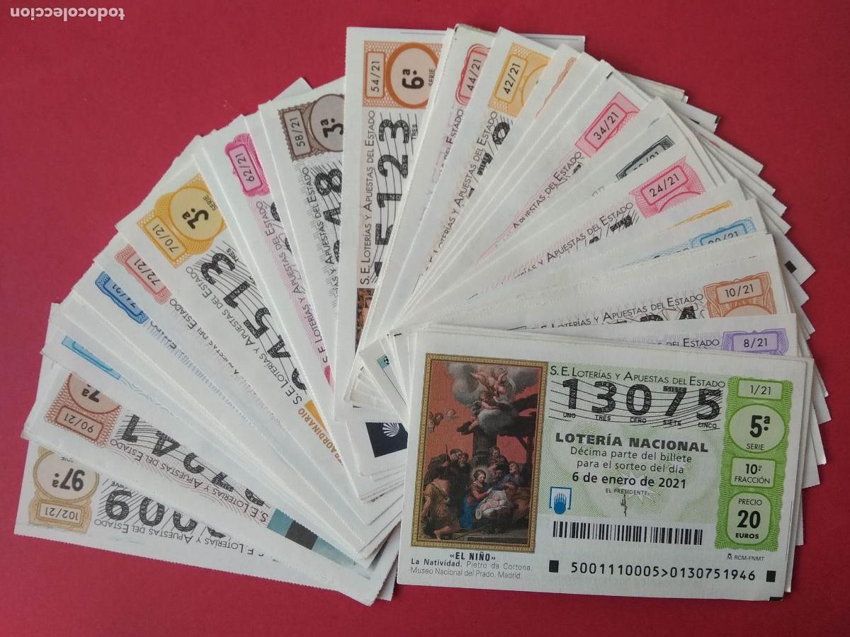 Nationale spanische Lotterie: LOTERIA NACIONAL DE LOS SABADOS A&Ntilde;O 2021 COMPLETO