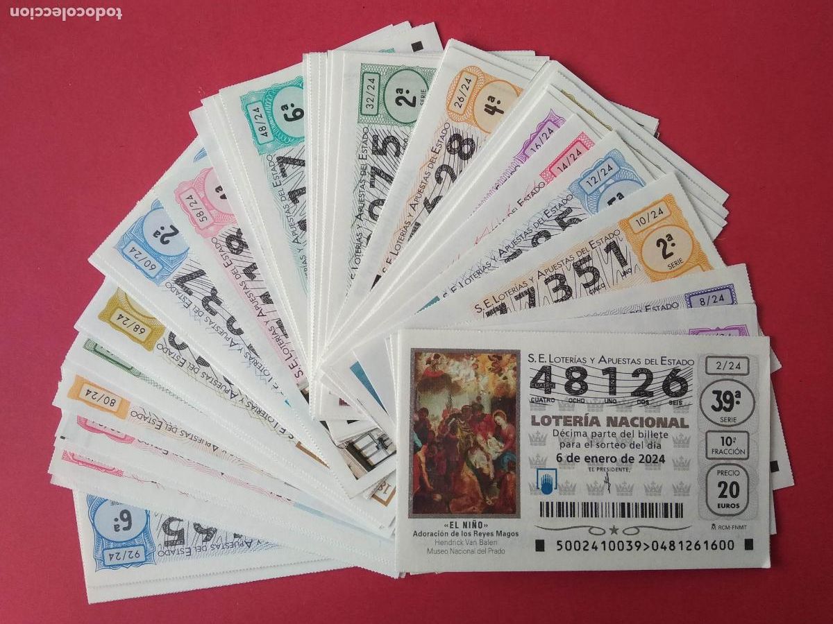Nationale spanische Lotterie: LOTERIA NACIONAL DE LOS SABADOS A&Ntilde;O 2024 COMPLETO