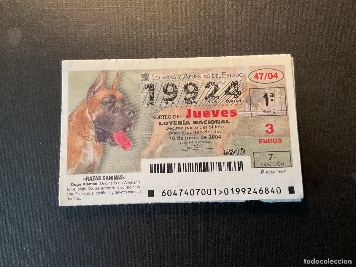 Nationale spanische Lotterie: DECIMO LOTERIA JUEVES N&ordm; 19924 SORTEO 47 A&Ntilde;O 2004