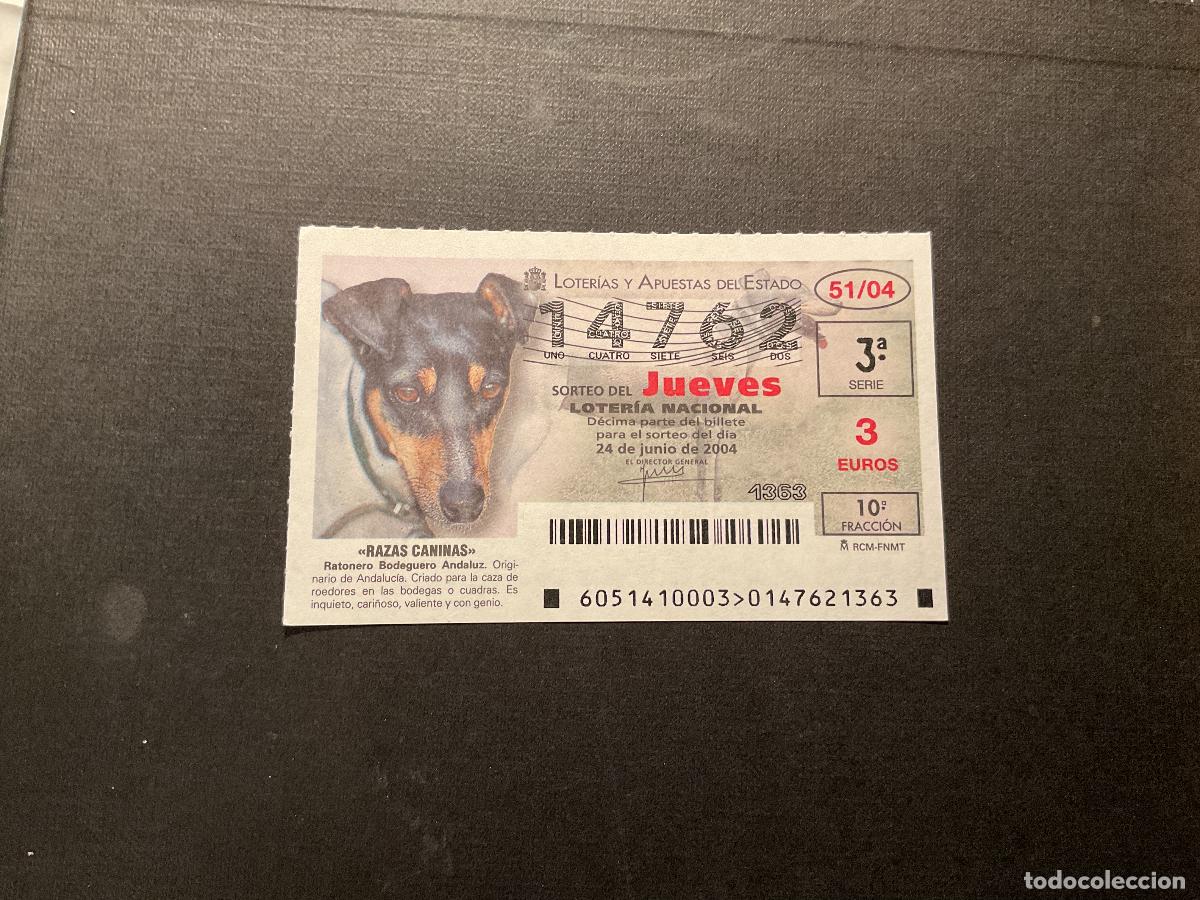 Nationale spanische Lotterie: DECIMO LOTERIA JUEVES N&ordm; 14762 SORTEO 51 A&Ntilde;O 2004