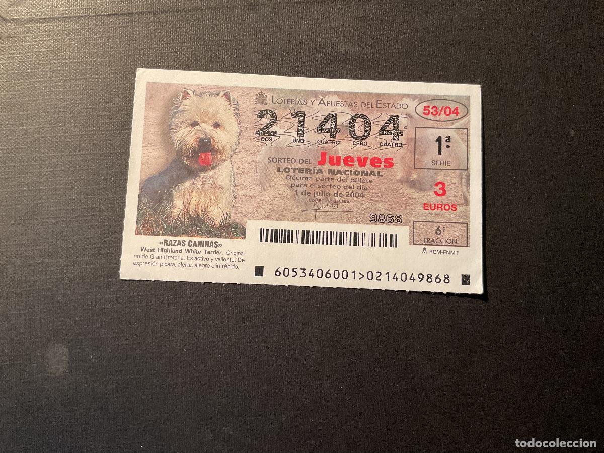 Nationale spanische Lotterie: DECIMO LOTERIA JUEVES N&ordm; 21404 SORTEO 53 A&Ntilde;O 2004