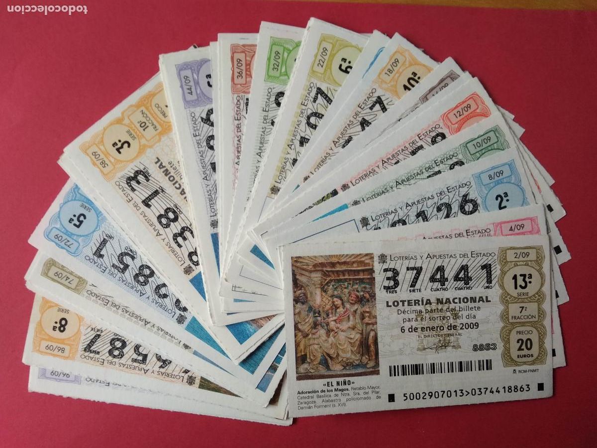 Lotaria Nacional: LOTERIA NACIONAL A&Ntilde;O 2009 COMPLETO DE LOS SABADOS