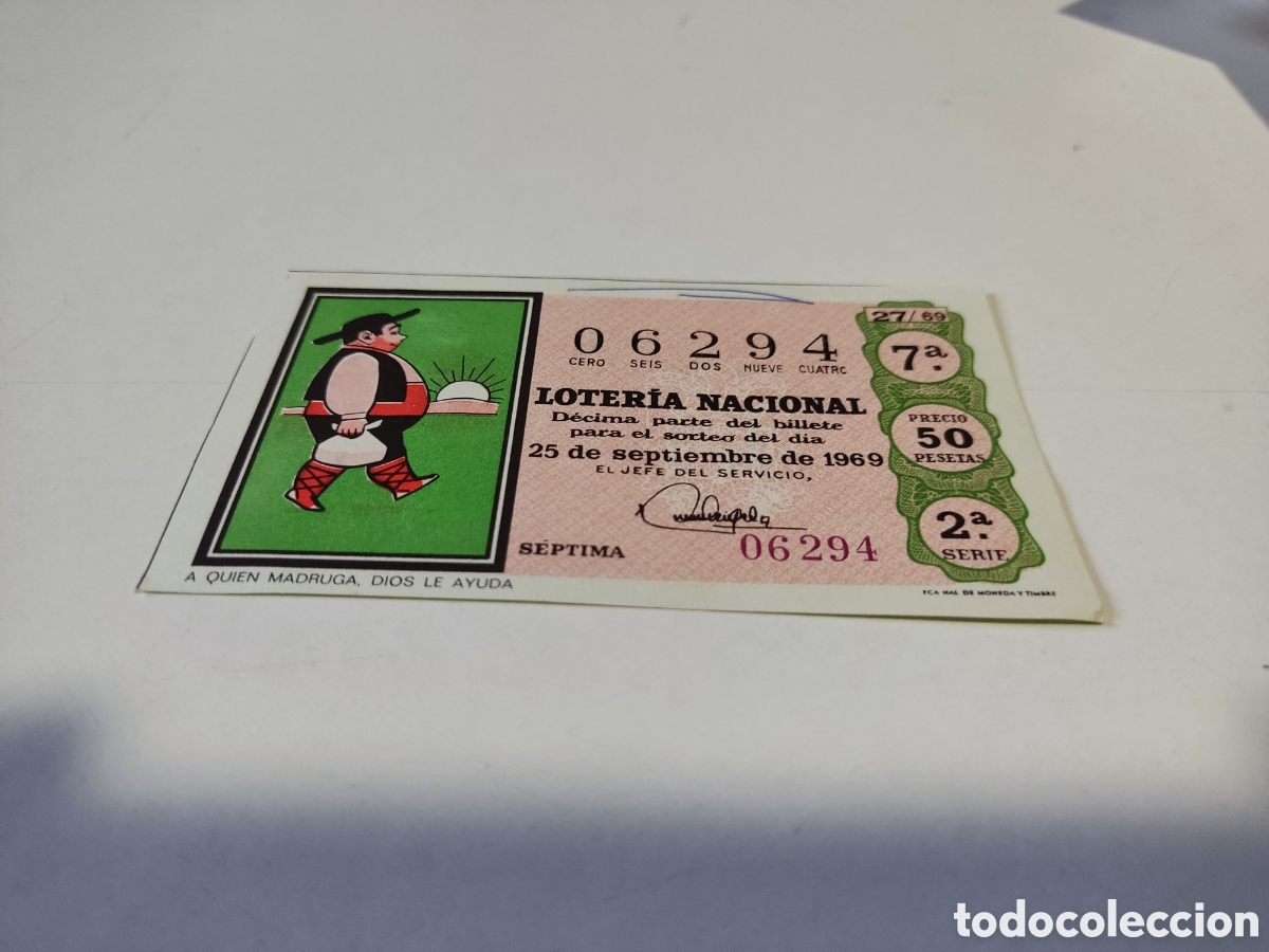 Nationale spanische Lotterie: D&eacute;cimo de loter&iacute;a refranes,a quien madruga Dios le ayuda