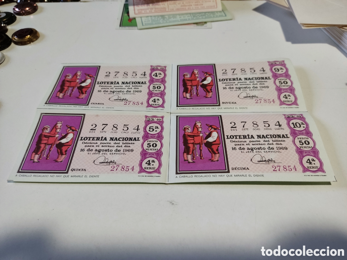 Nationale spanische Lotterie: Decimos de loter&iacute;a Nacional refranes,a caballo regalado no hay que mirarle el diente