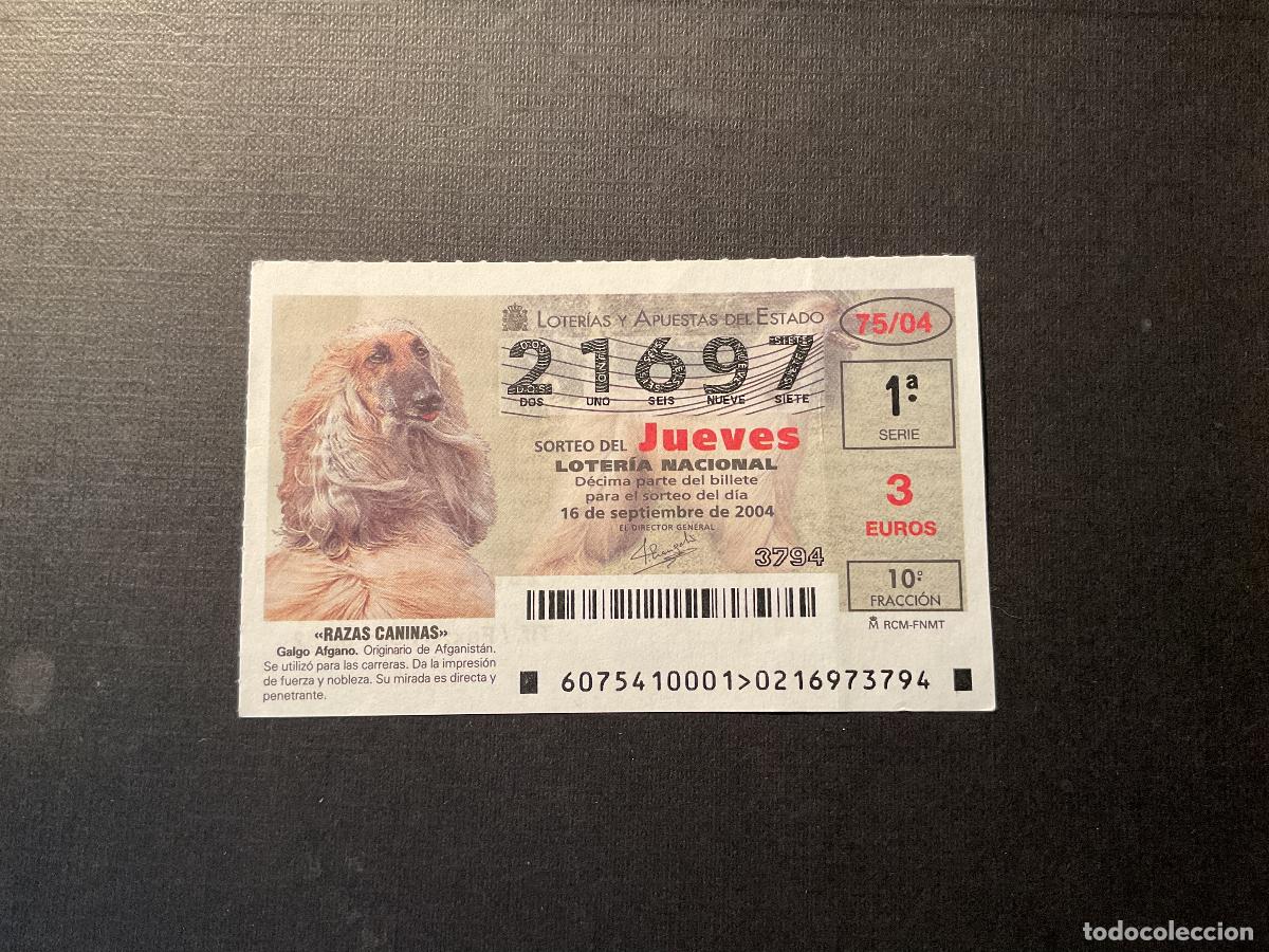 Loterie Nationale: DECIMO LOTERIA JUEVES N&ordm; 21697 SORTEO 75 A&Ntilde;O 2004
