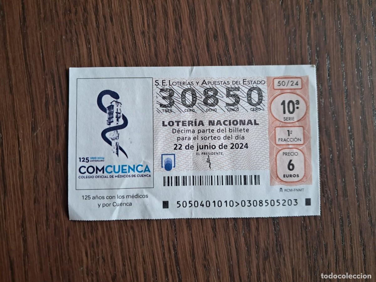 Loterie Nationale: d&eacute;cimo loter&iacute;a nacional de d&iacute;a 22-06-24, 125 a&ntilde;os con los m&eacute;dicos y por Cuenca. 50/24
