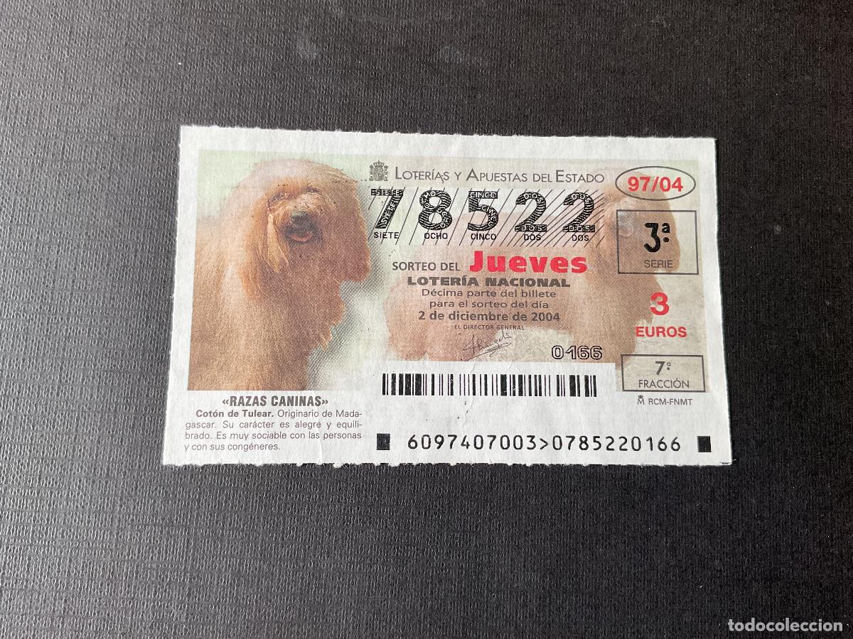 Loterie Nationale: DECIMO LOTERIA JUEVES N&ordm; 78522 SORTEO N&ordm; 97 A&Ntilde;O 2004