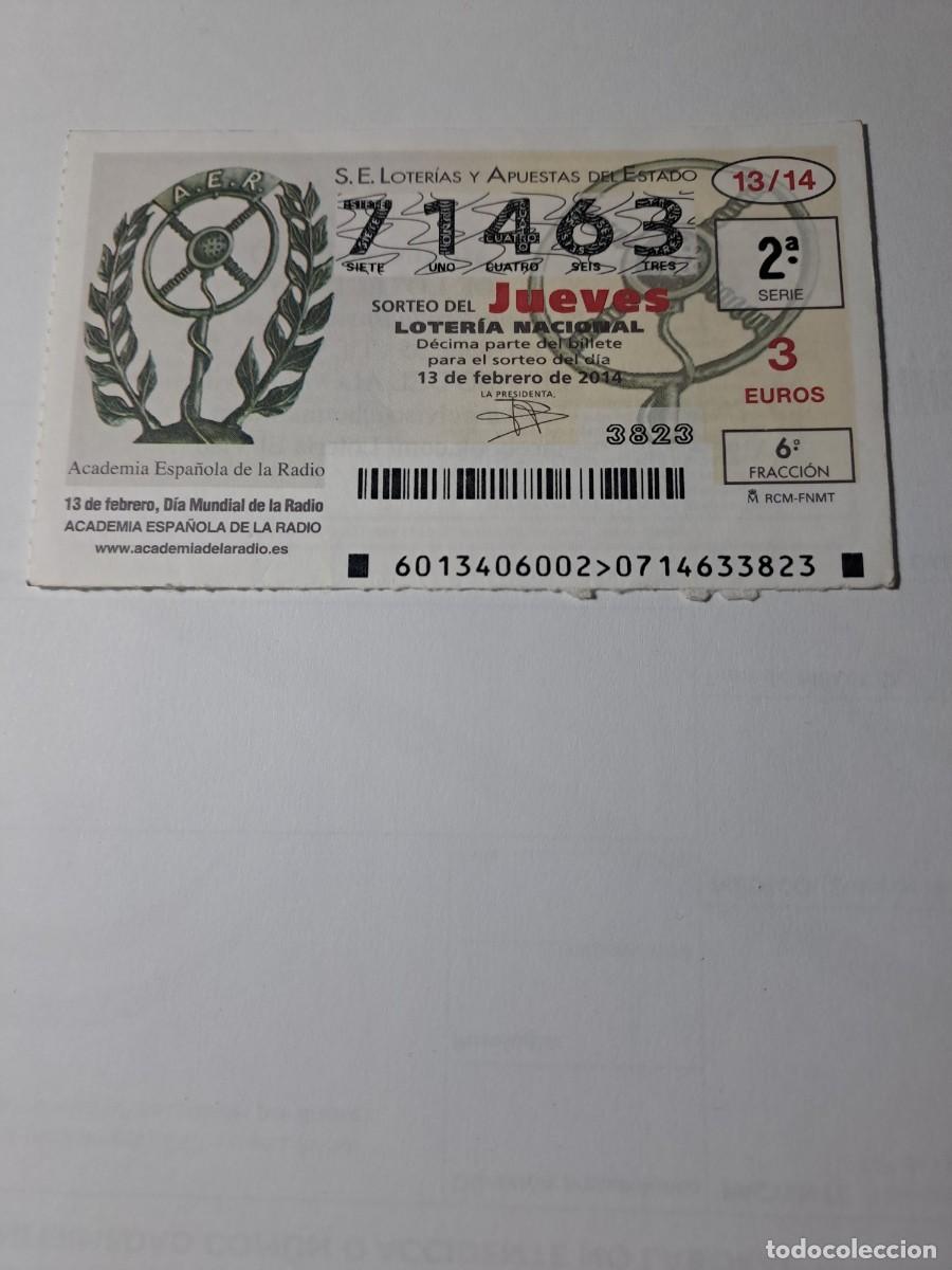National Spanish Lottery: Loteria Nacional Jueves 13 02 2014