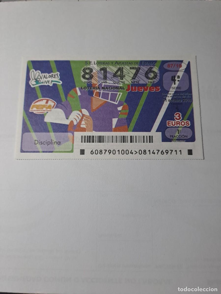 National Spanish Lottery: Loteria Nacional Jueves 31 10 2019