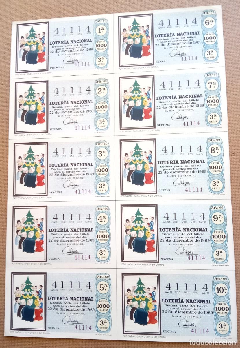National Spanish Lottery: LOMO2 BILLETE COMPLET0 DEL A&Ntilde;O 1970 CAPICUA