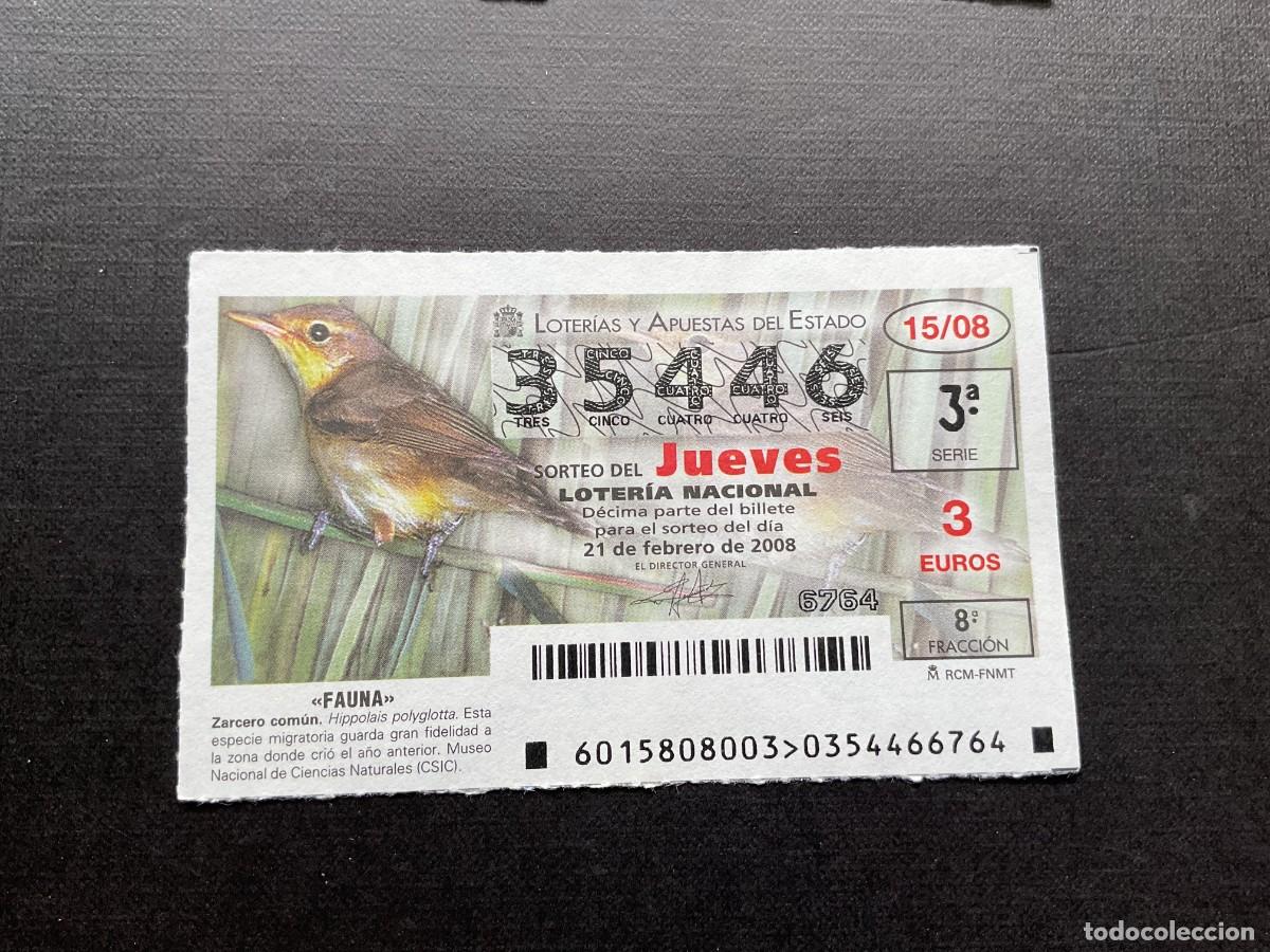 Loterie Nationale: DECIMO LOTERIA JUEVES N&ordm; 35446 SORTEO 15 A&Ntilde;O 2008