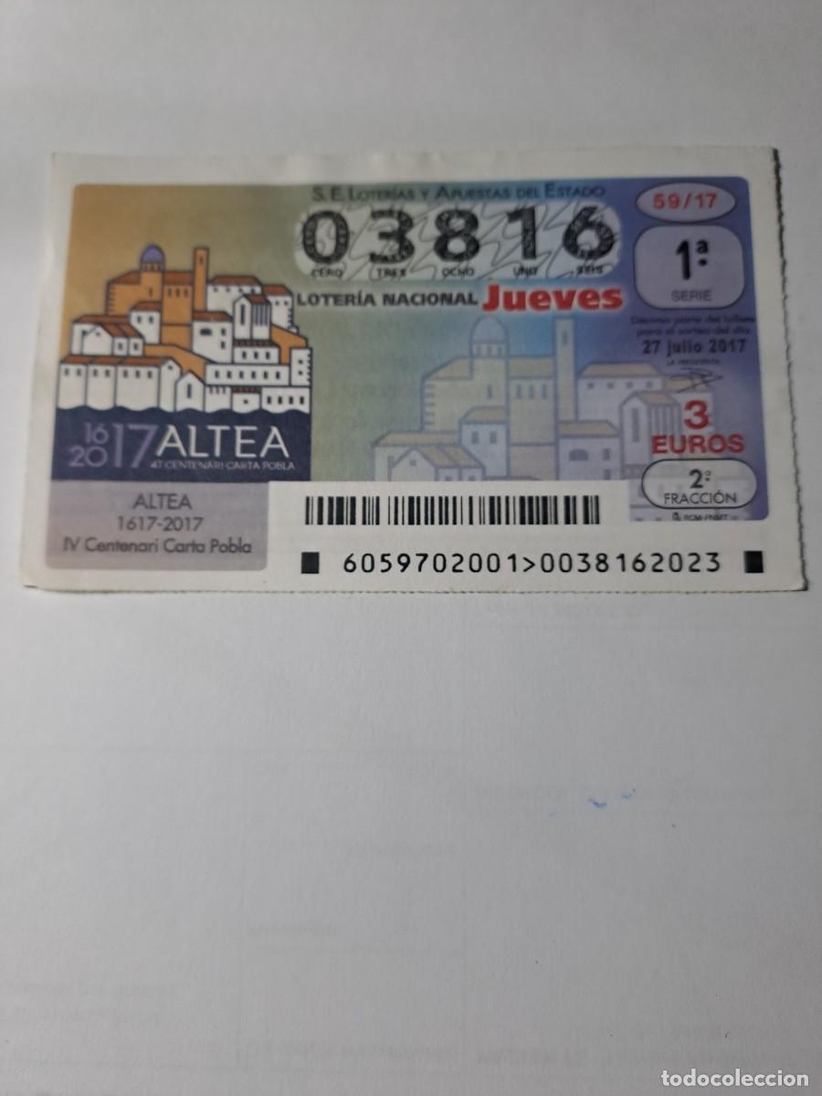 National Spanish Lottery: Loteria Nacional Jueves 27 07 2017