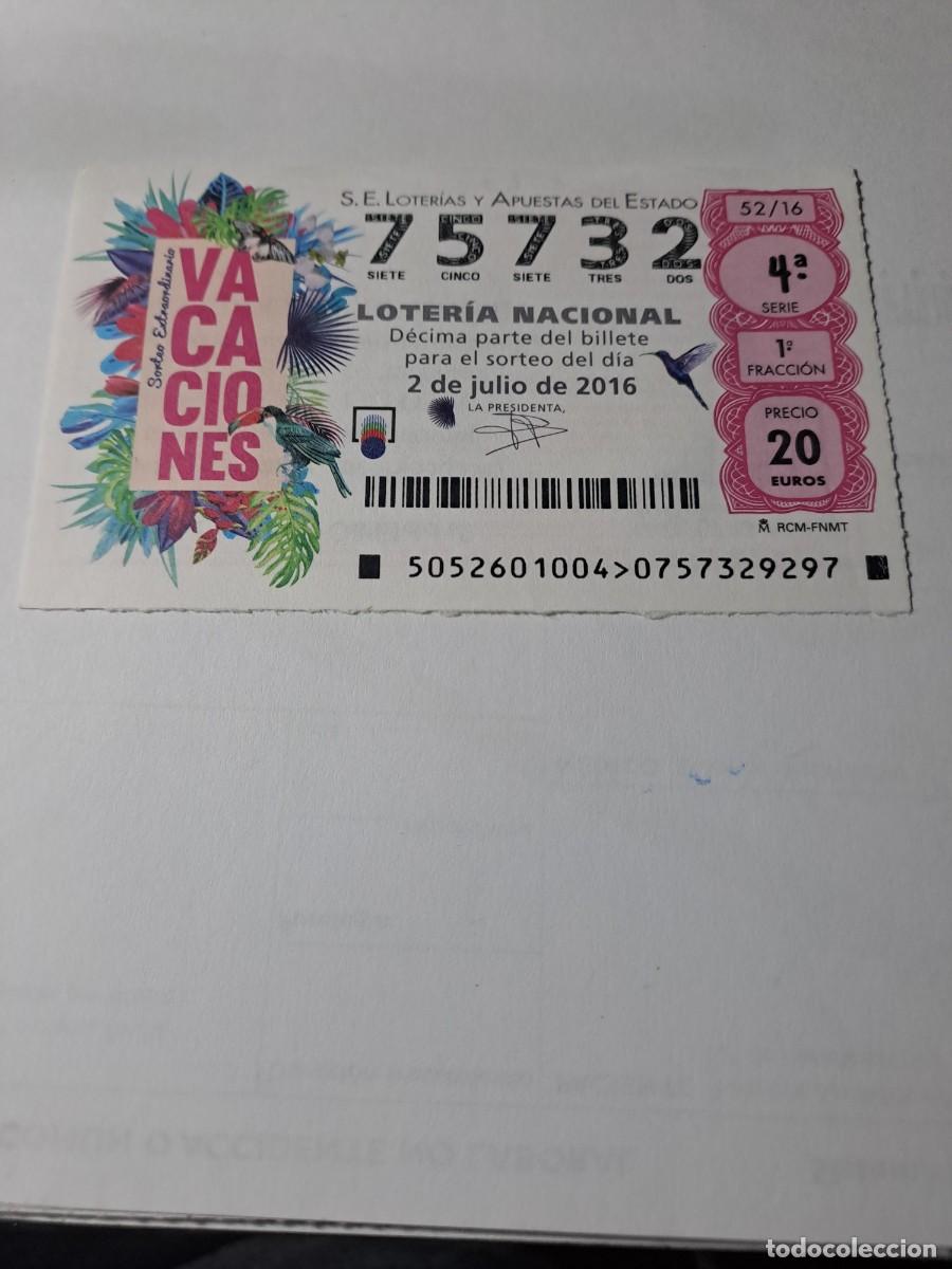 Loterie Nationale: Loteria Nacional VACACIONES 02 07 2016