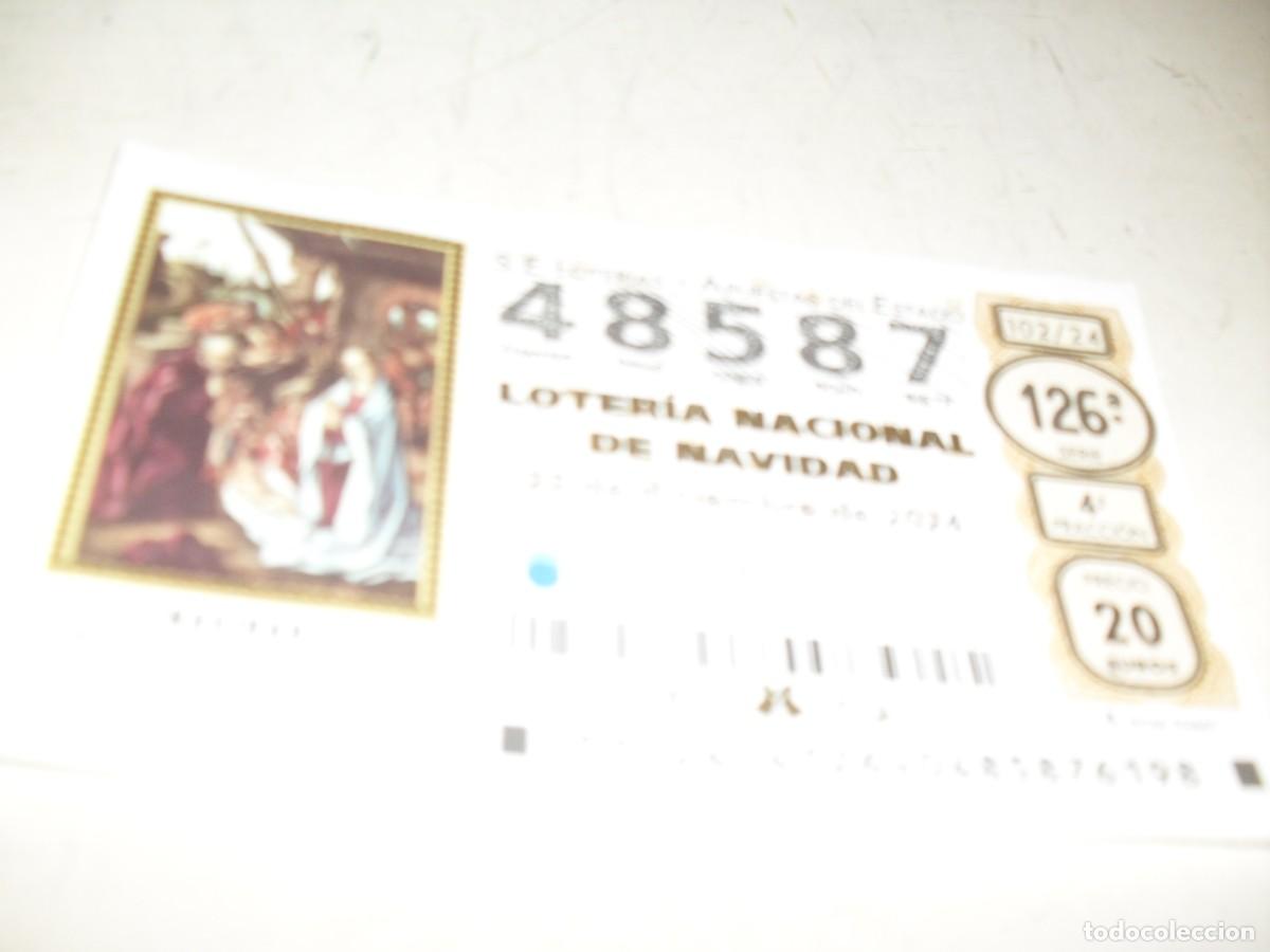 Loter&iacute;a Nacional: LOTERIA NACIONAL 22-12 2024,N&ordm; 48587,CON MOTIVO RELIGIOSO,VENDIDO EN BENIDORM