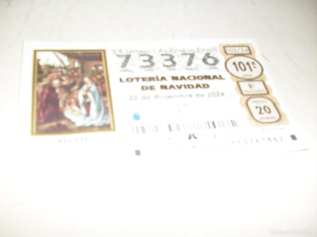 Loter&iacute;a Nacional: LOTERIA NACIONAL 22-12 2024,N&ordm; 73376,CON MOTIVO RELIGIOSO,VENDIDO EN BENIDORM